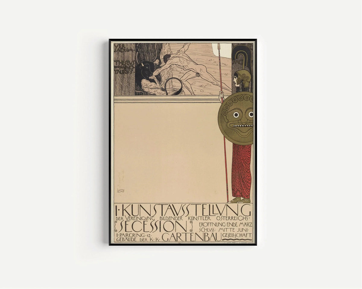 Gustav Klimt - Vienna Secession | Famous Vintage Art Exhibition Poster (available handframed or unframed)