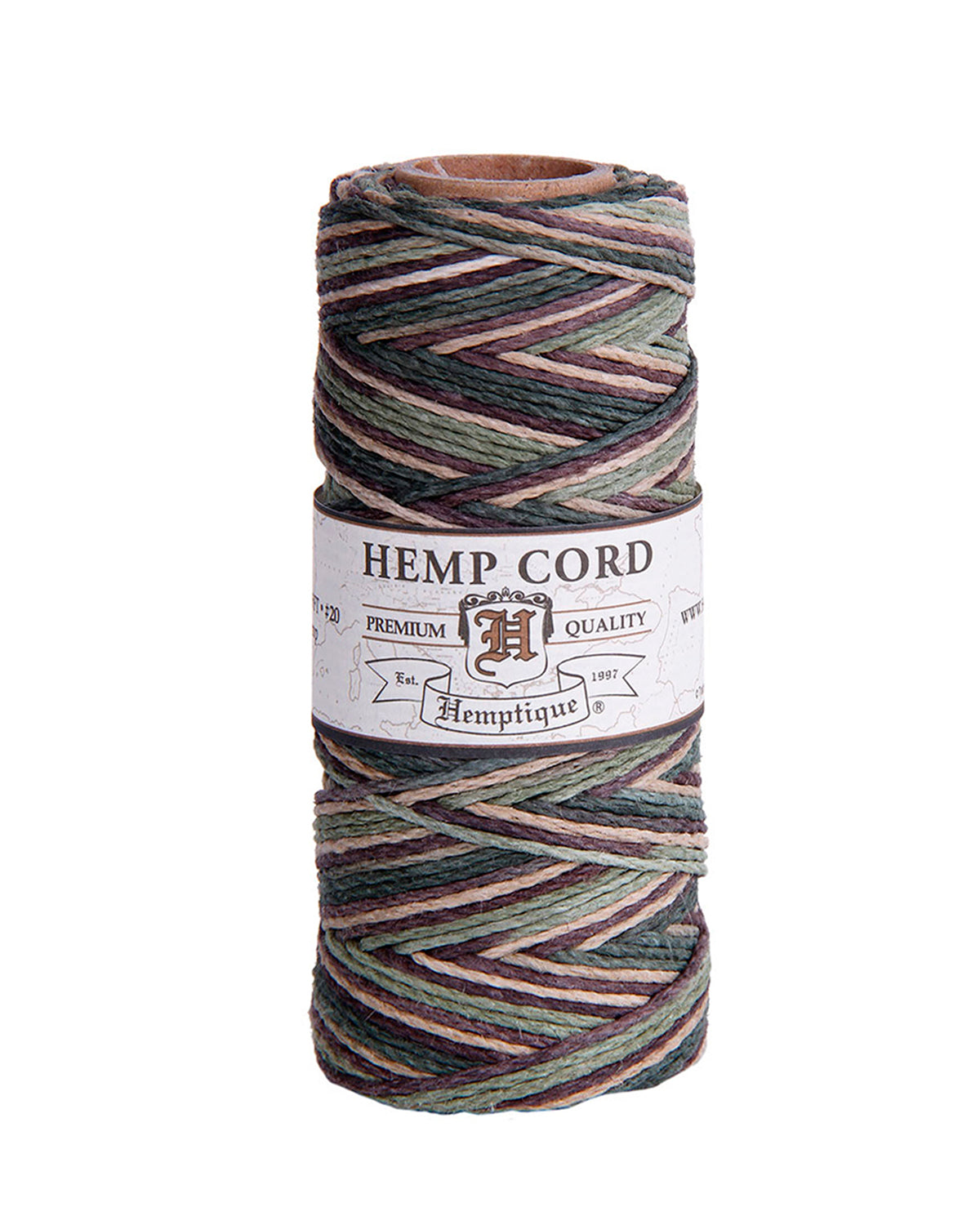 Bobines de ficelle de chanvre panaché Hemptique #20, 50 g