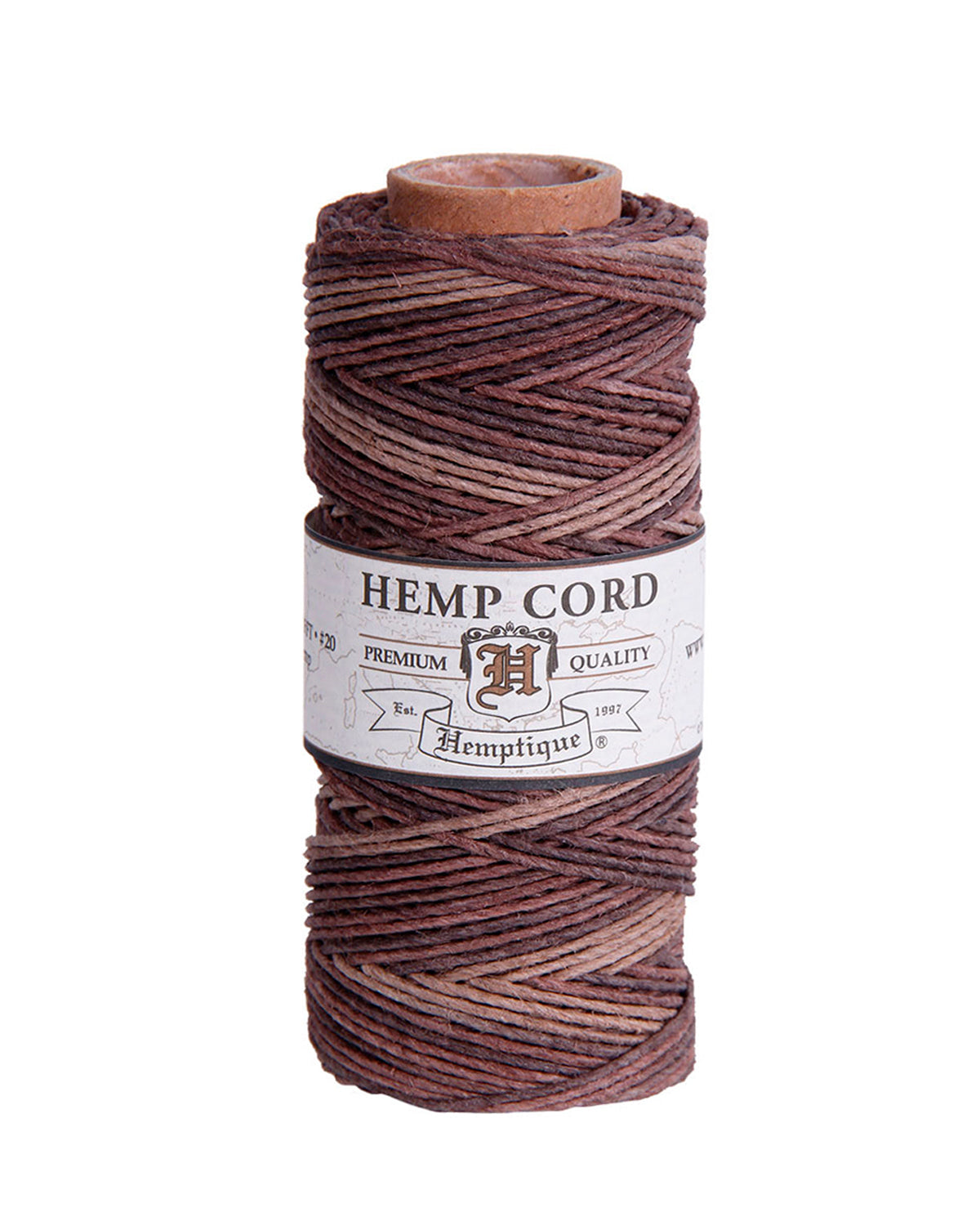 Bobines de ficelle de chanvre panaché Hemptique #20, 50 g
