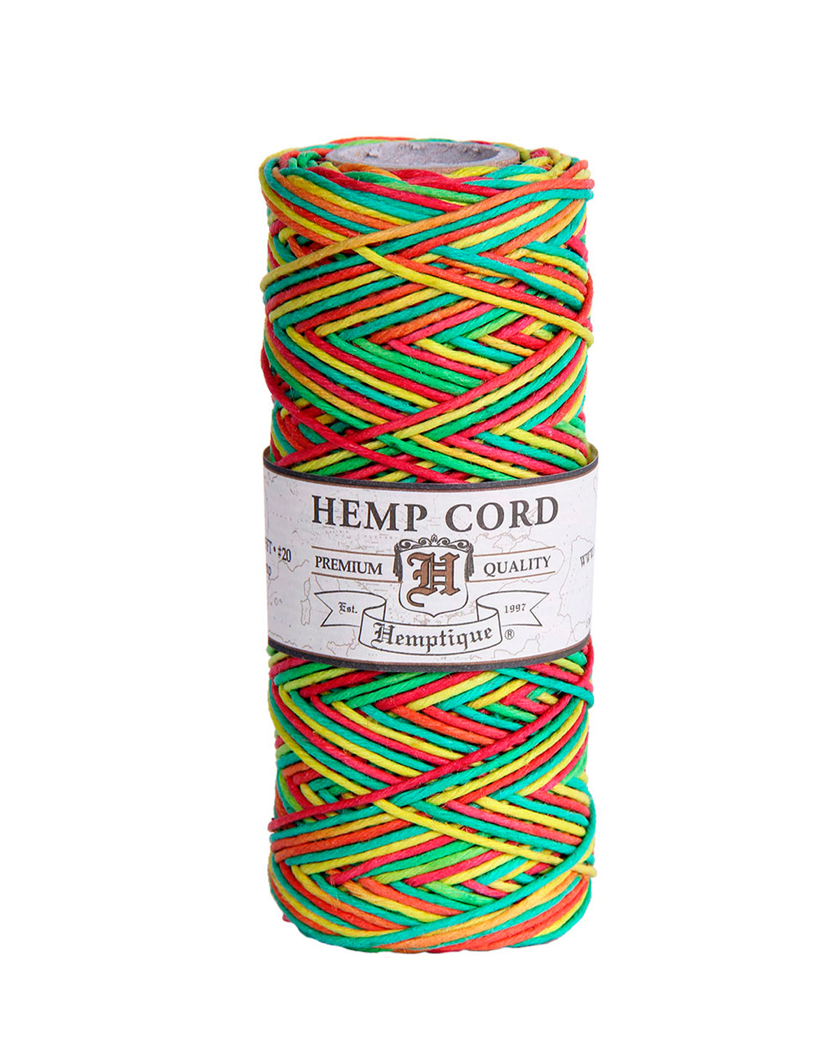 Bobines de ficelle de chanvre panaché Hemptique #20, 50 g