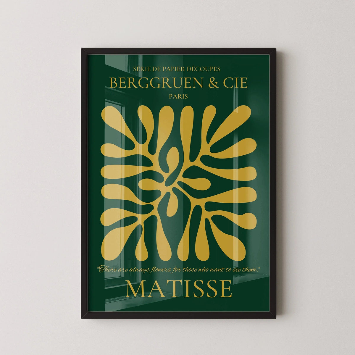 Henri Matisse 'Papier Decoupes' Exhibition Poster: Forest Green & Gold