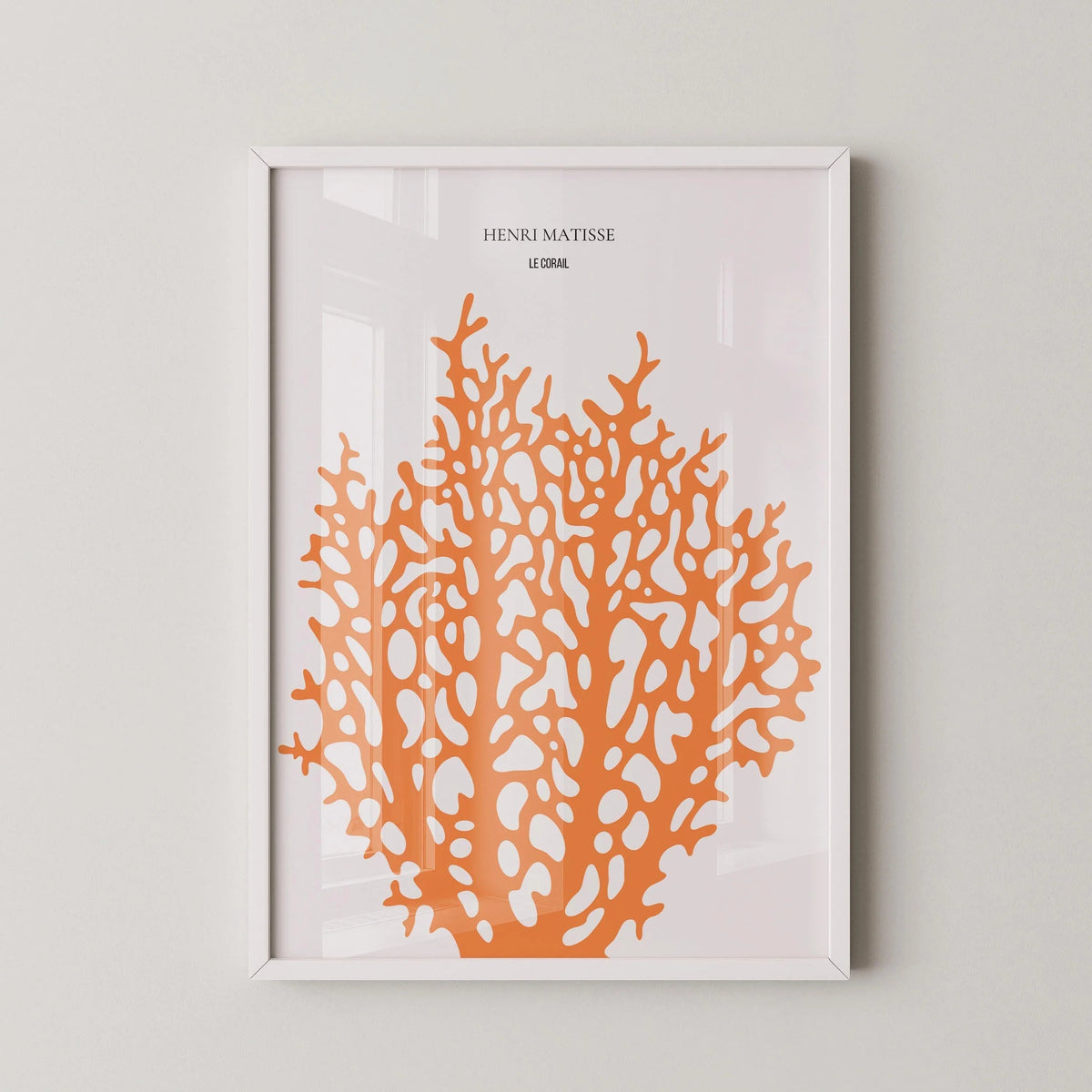 Henri Matisse - Le Corail | Affiche d'exposition en orange (disponible encadrée à la main ou sans cadre)