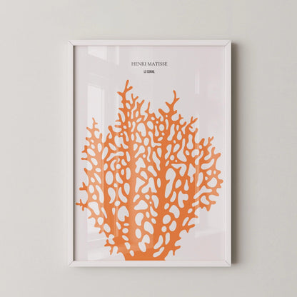 Henri Matisse - Le Corail | Affiche d'exposition en orange (disponible encadrée à la main ou sans cadre)