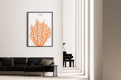Henri Matisse - Le Corail | Affiche d'exposition en orange (disponible encadrée à la main ou sans cadre)