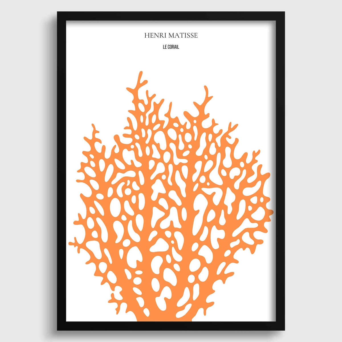 Henri Matisse - Le Corail | Affiche d'exposition en orange (disponible encadrée à la main ou sans cadre)