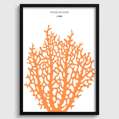 Henri Matisse - Le Corail | Affiche d'exposition en orange (disponible encadrée à la main ou sans cadre)