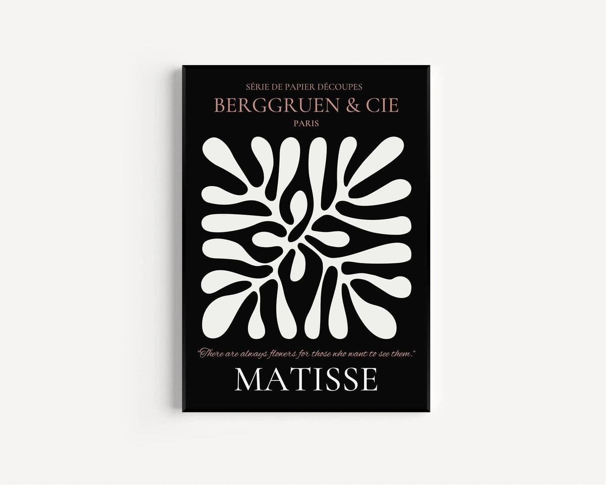 Henri Matisse Leaf Print: Black & Brown Exhibition Poster, Fine Art Giclee