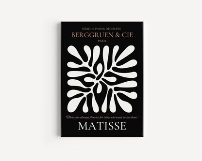 Henri Matisse Leaf Print: Black & Brown Exhibition Poster, Fine Art Giclee