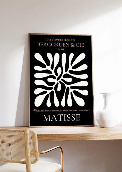 Henri Matisse Leaf Print: Black & Brown Exhibition Poster, Fine Art Giclee