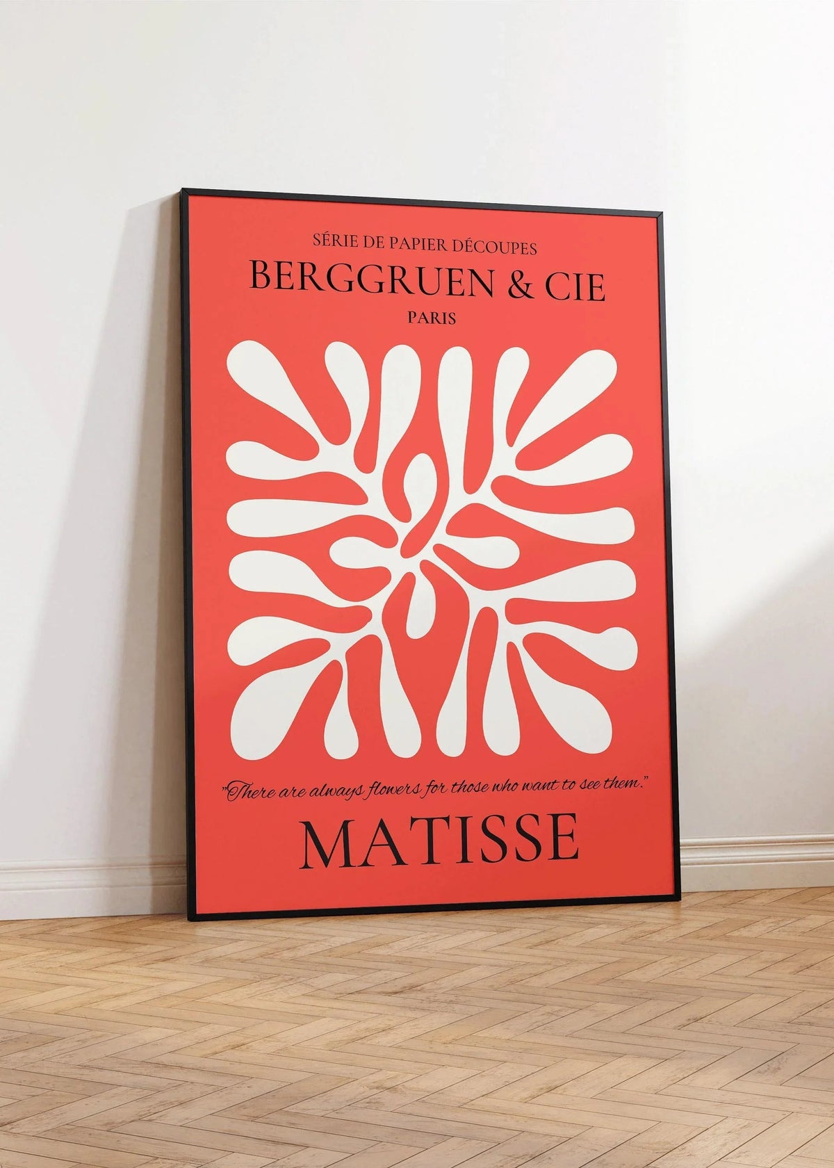 Henri Matisse Leaf Print: Red Exhibition Poster, Papier Decoupes