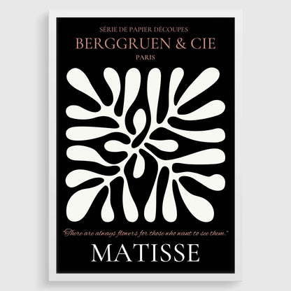 Henri Matisse Leaf Print: Black & Brown Exhibition Poster, Fine Art Giclee