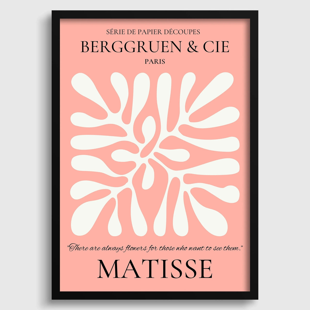 Henri Matisse Leaf Print: Pink Exhibition Poster, Papier Decoupes