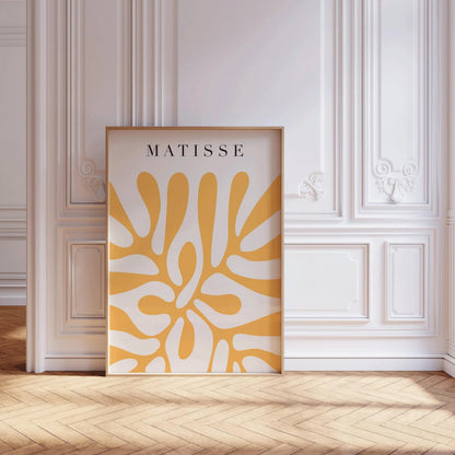 Henri Matisse - Papiers découpés en jaune | Œuvre d'art célèbre (disponible encadrée à la main ou non encadrée)