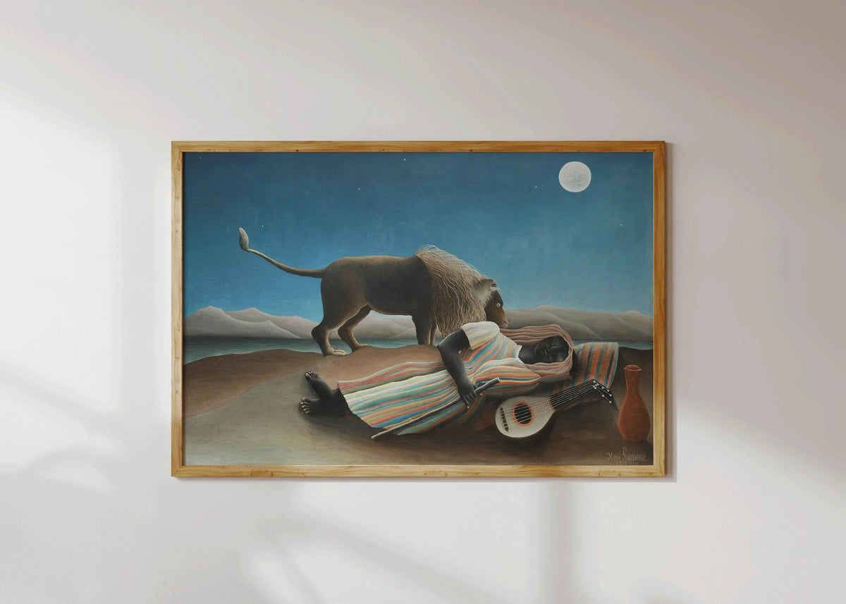 Henri Rousseau - The Sleeping Gypsy | Famous Art (available handframed or unframed)