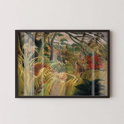 Henri Rousseau - Tigre dans une jungle tropicale | Art célèbre (disponible encadré à la main ou sans cadre)