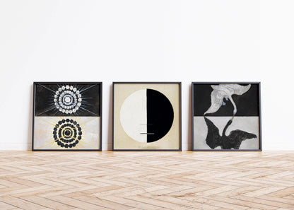 Hilma Af Klint STATEMENT TRIO Art | Abstract Vintage Art available framed 1x1