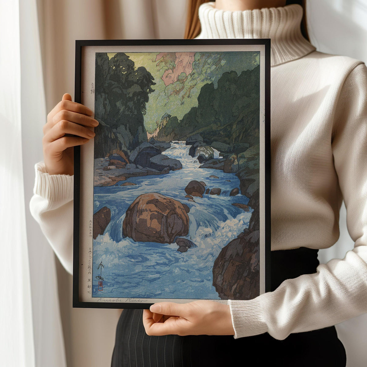 Hiroshi Yoshida Kurobe River Giclee Print: Vintage Japanese Woodblock Art