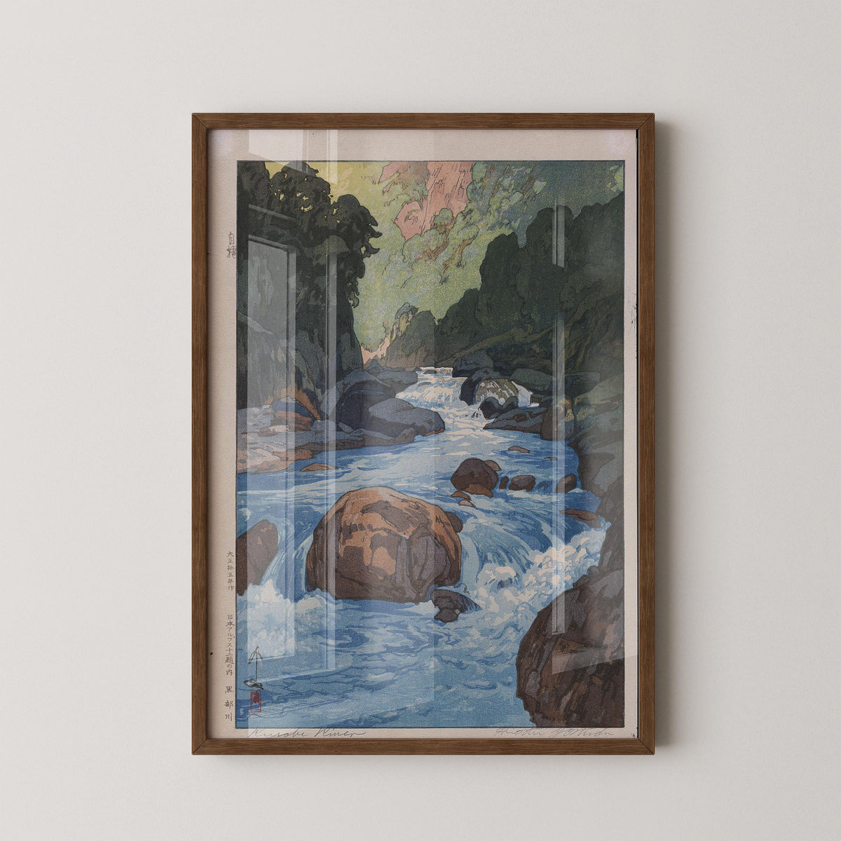 Hiroshi Yoshida Kurobe River Giclee Print: Vintage Japanese Woodblock Art