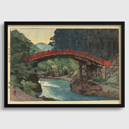Hiroshi Yoshida Sacred Bridge Print: Vintage Japanese Woodblock Art