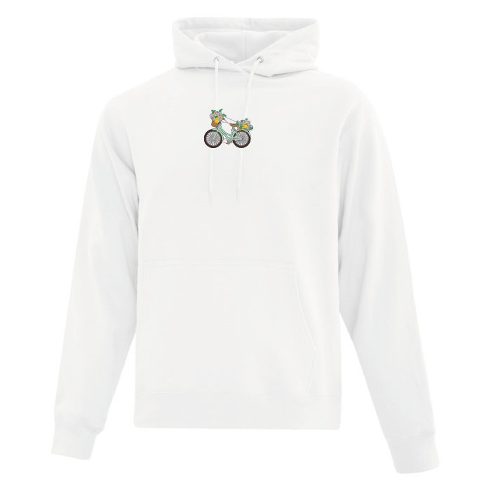 Sweat à capuche floral brodé vélo
