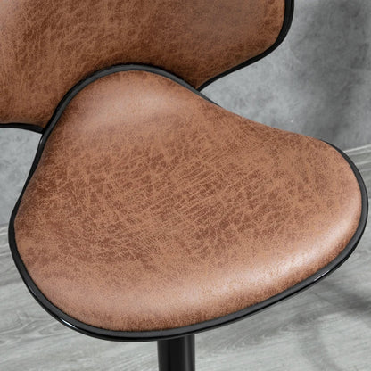 Anna Vintage Adjustable Counter/Bar Height Stools with Swivel Seat-Set of 2-Brown