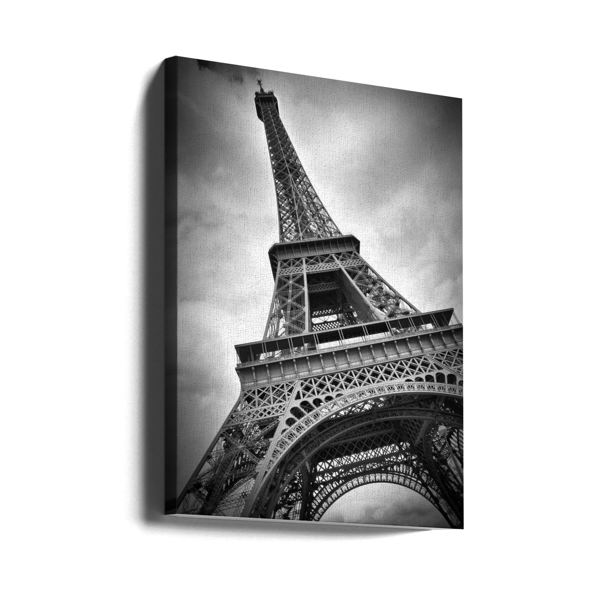 Paris Eiffel Tower Canvas Wall Art | Black and White