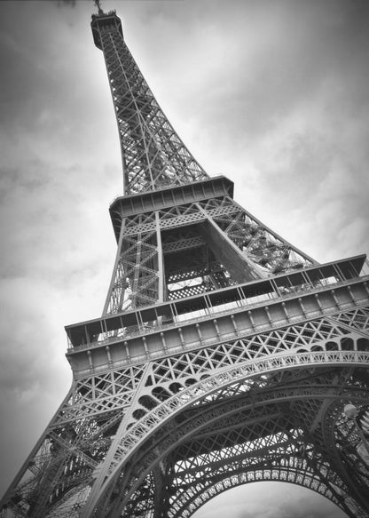 Paris Eiffel Tower Canvas Wall Art | Black and White