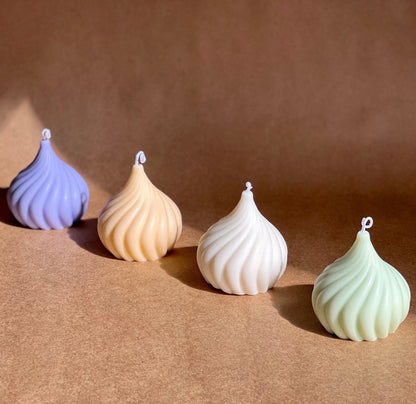 Swirl Soy Wax Candle | Decorative Pillar Candle