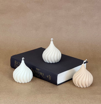 Swirl Soy Wax Candle | Decorative Pillar Candle