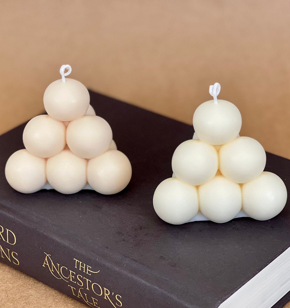 Bougie en Soja Pyramide à Bulles | Décoration d'Intérieur