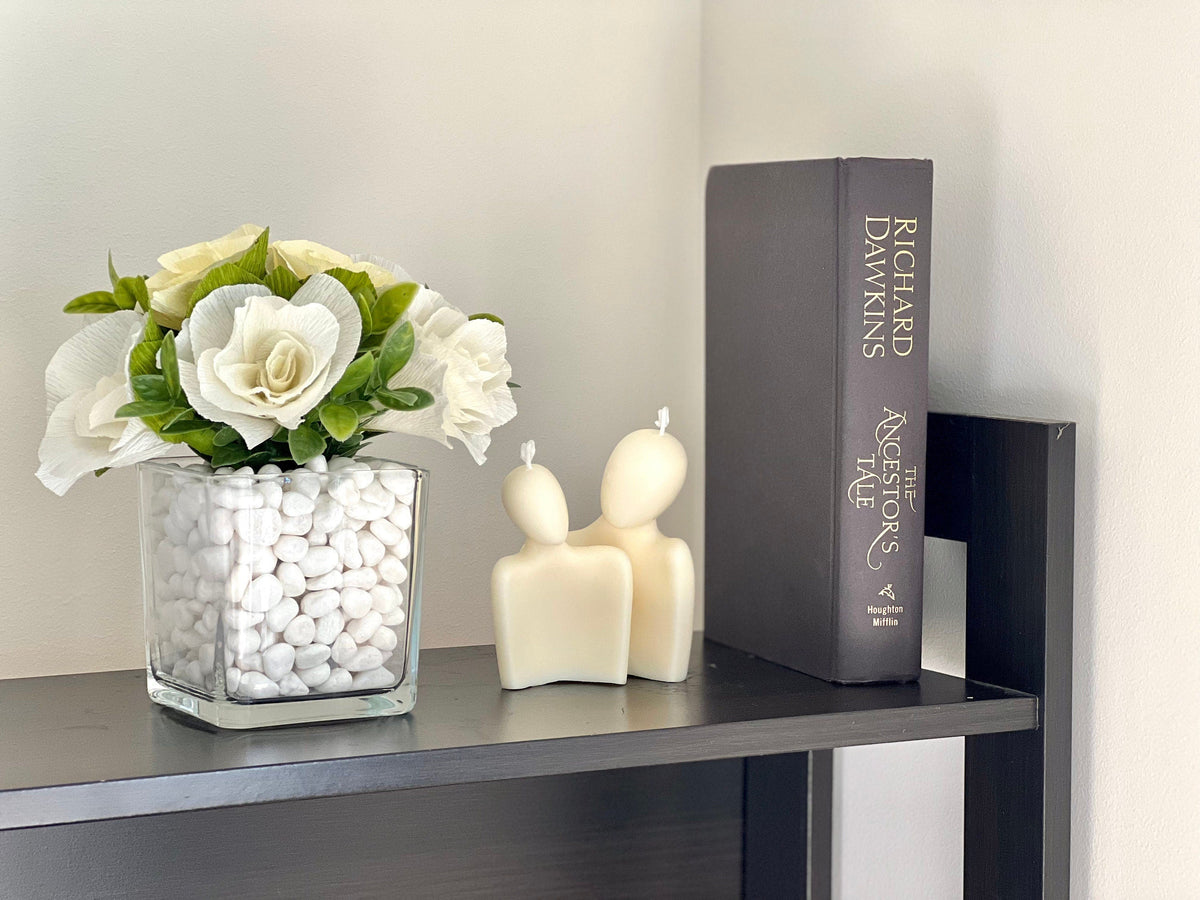 Ensemble de bougies de soja faites à la main pour couple | Décoration romantique
