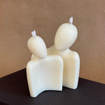 Ensemble de bougies de soja faites à la main pour couple | Décoration romantique