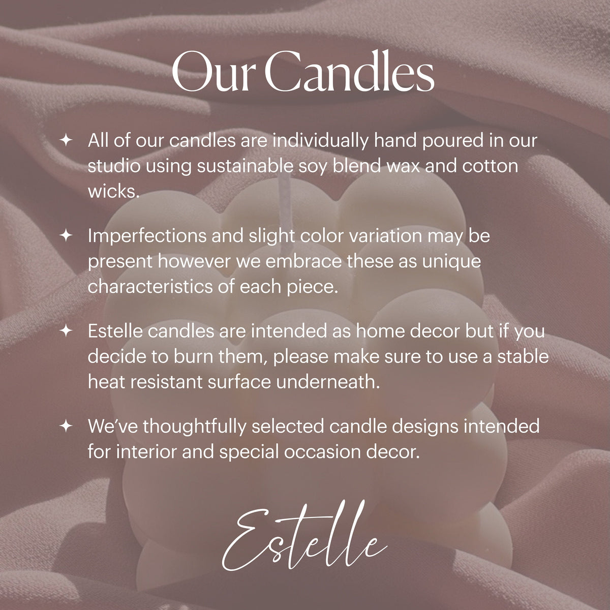 Tall Soy Wax Pillar Candle | Wavy, Unscented, Home Decor
