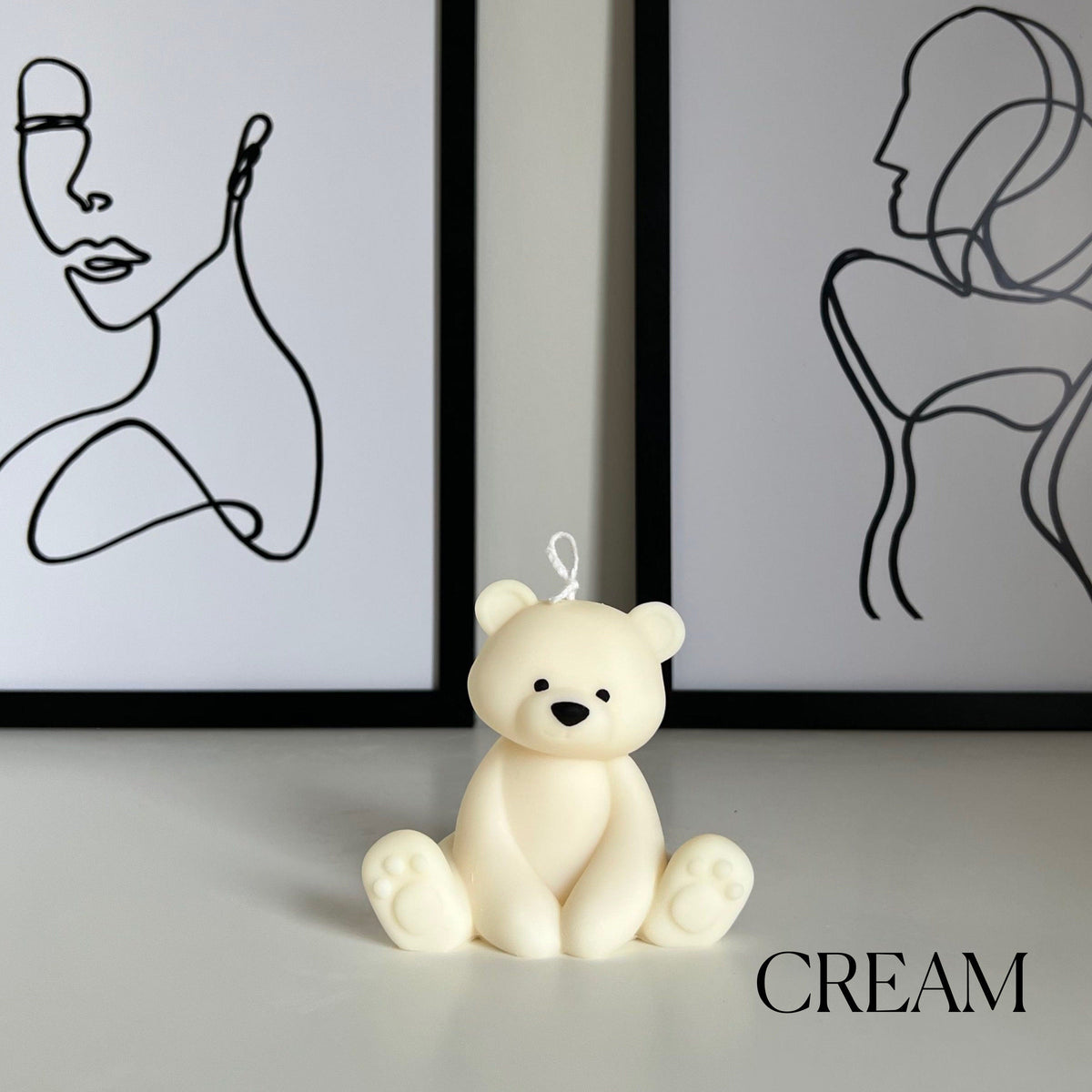 Bougie en forme d'ours en peluche | Cierge décoratif en cire de soja, Décoration de chambre d'enfant