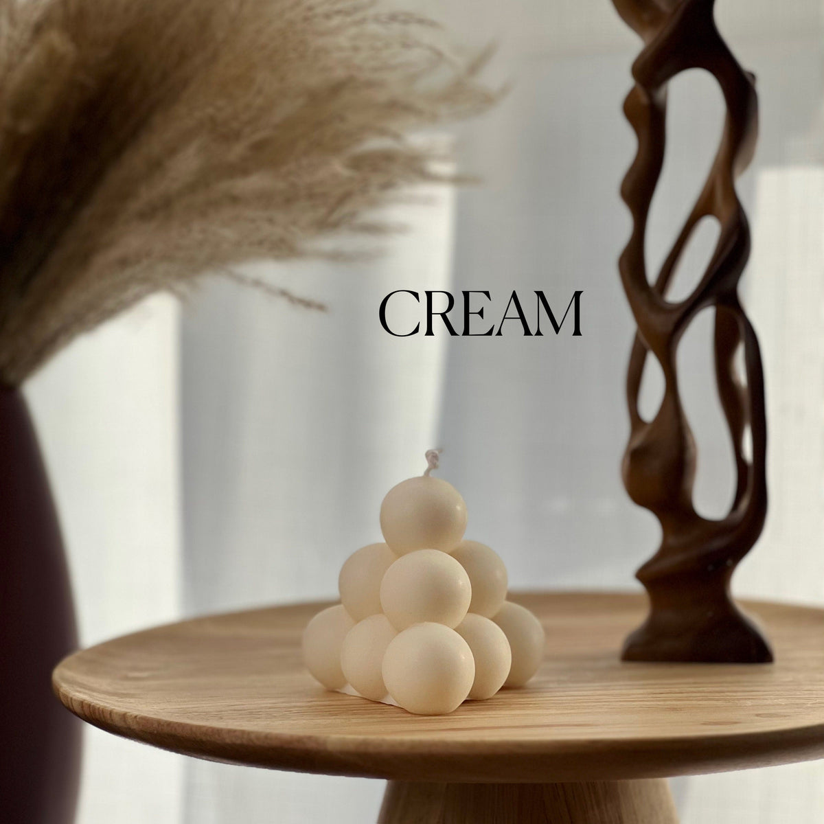 Bougie en Soja Pyramide à Bulles | Décoration d'Intérieur