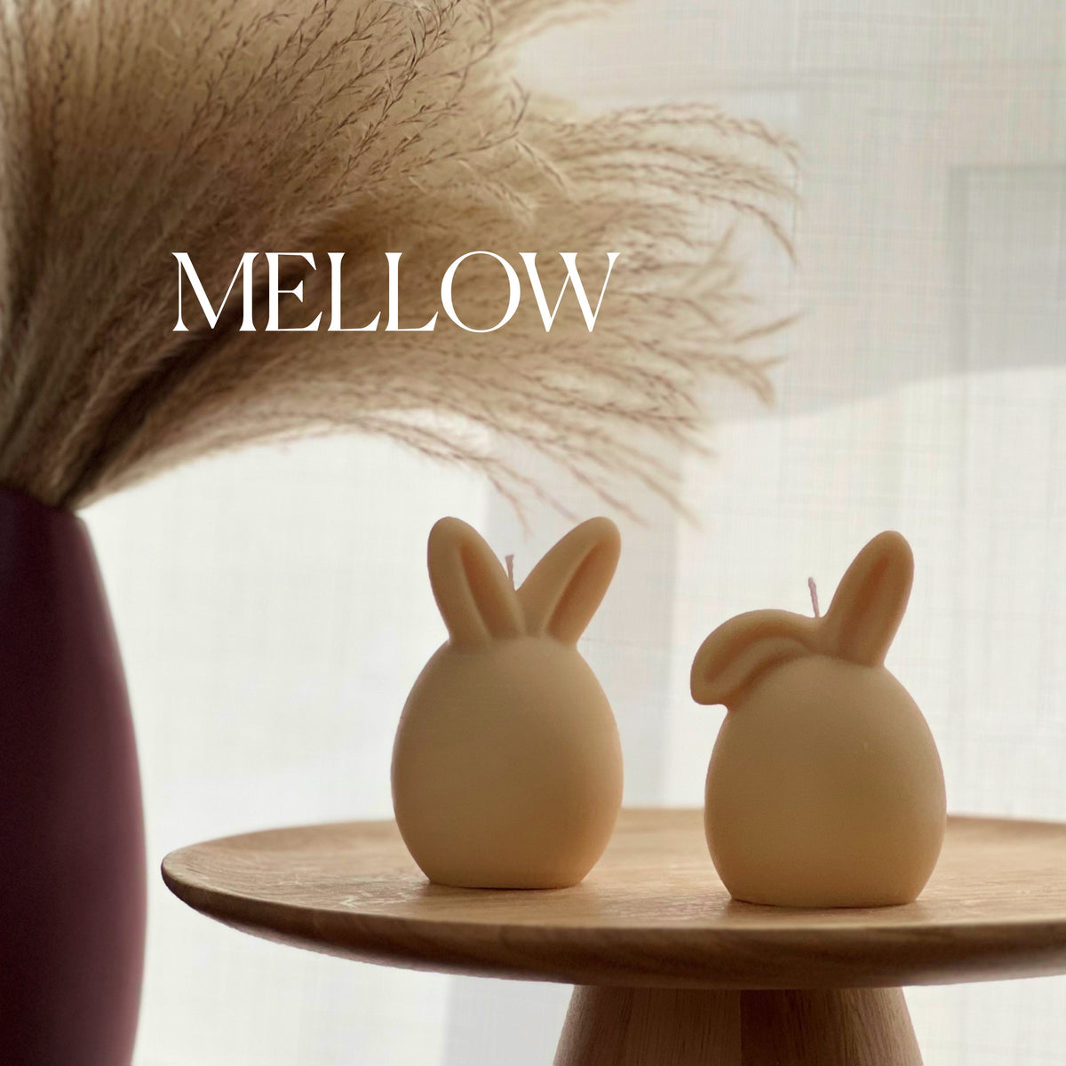 Easter Bunny Egg Candle: Handmade Soy Wax Spring Decor
