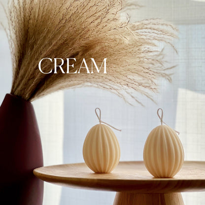 Ribbed Easter Egg Candle: Soywax Spring Decor