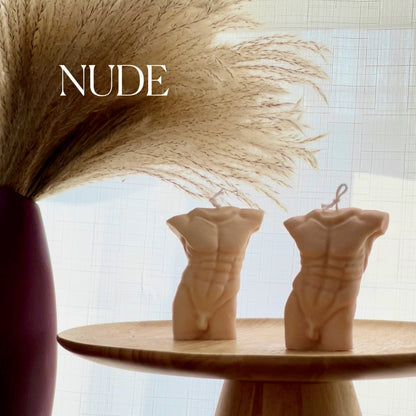 Bougie en cire de soja moulée main Homme | Décoration d'intérieur