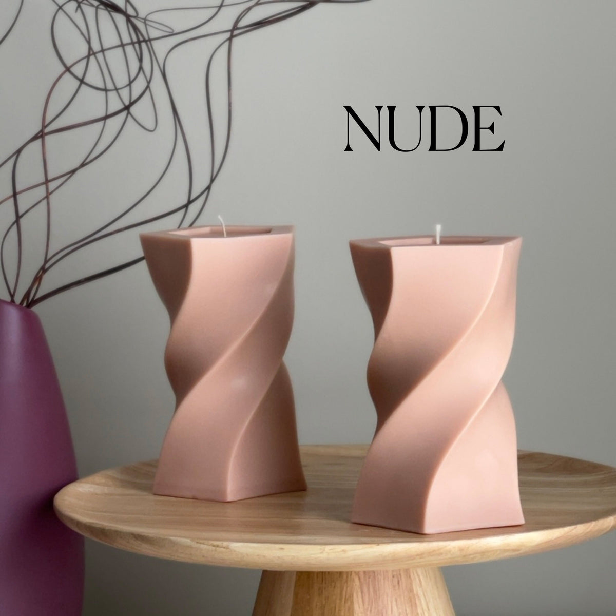 Bougie en cire de soja ondulée : Décoration intérieure unique