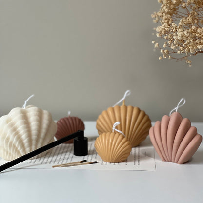 Ensemble de bougies coquillage | Cire de soja décorative, Décoration intérieure
