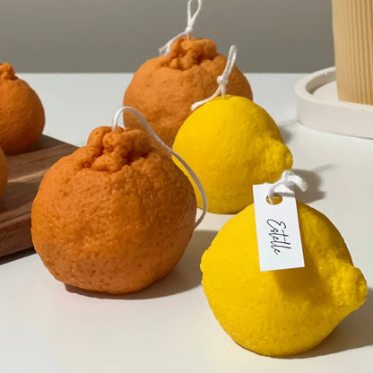 Orange Shaped Candle