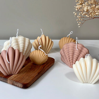 Ensemble de bougies coquillage | Cire de soja décorative, Décoration intérieure