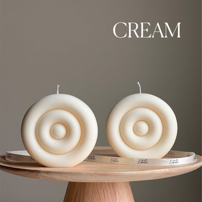 Bougie ronde en soja faite main | Décoration intérieure moderne