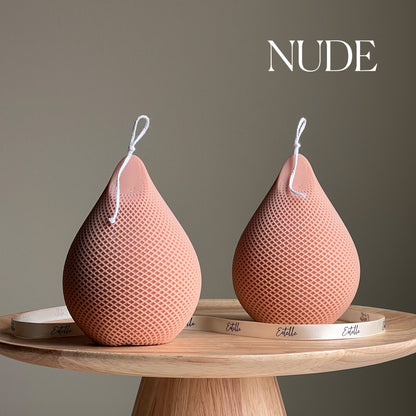 Bougie en cire de soja goutte d'eau faite à la main | Bougie pilier décorative