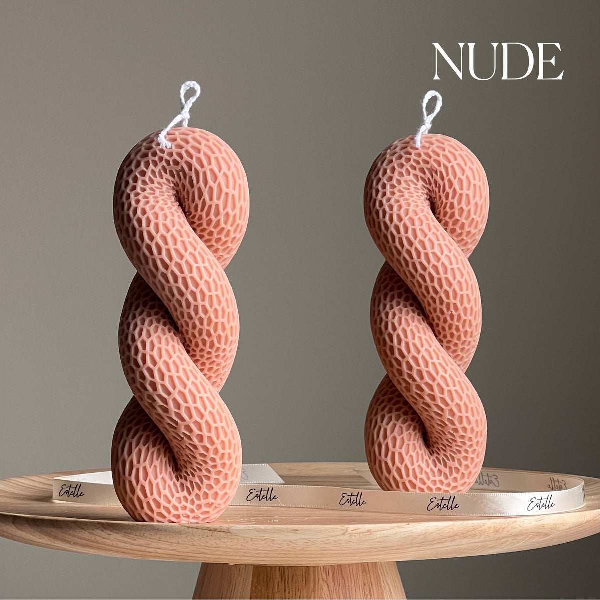 Bougie pilier en cire de soja Snail Tail : Décoration sculpturale pour la maison