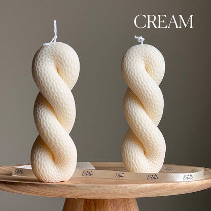 Bougie pilier en cire de soja Snail Tail : Décoration sculpturale pour la maison
