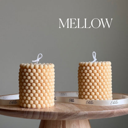 Bougie Pilier en Cire de Soja Bulle : Décoration Géométrique pour la Maison