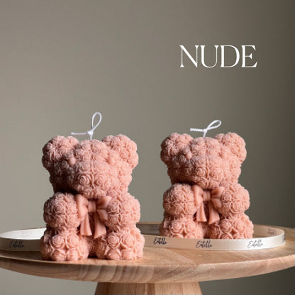 Teddy Bear Soy Wax Candle: Sculptural Home Decor
