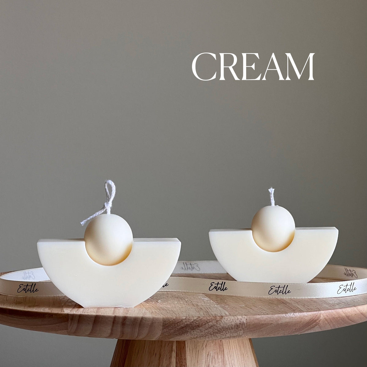 Bougie Géométrique en Soja : Décoration d'Intérieur Minimaliste, Bougie Non Parfumée