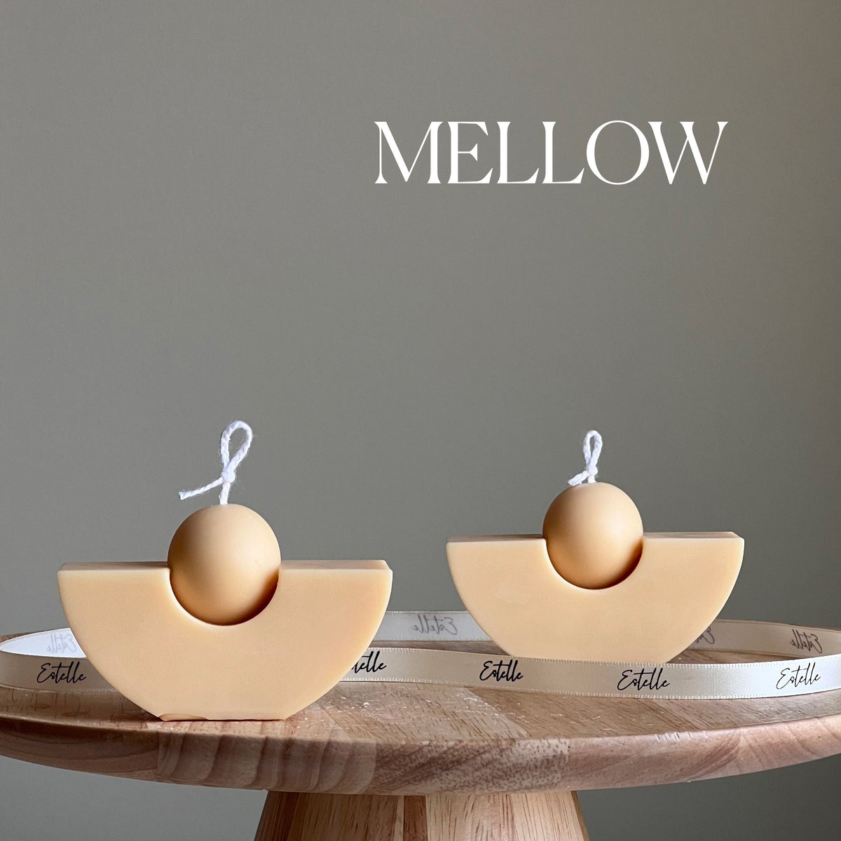 Bougie Géométrique en Soja : Décoration d'Intérieur Minimaliste, Bougie Non Parfumée